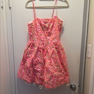 Lilly Pulitzer Pink and Green Floral Dress